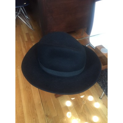 Nomad Packable Black Felt Fedora by Yestadt Millinery NYC  eb-82849132
